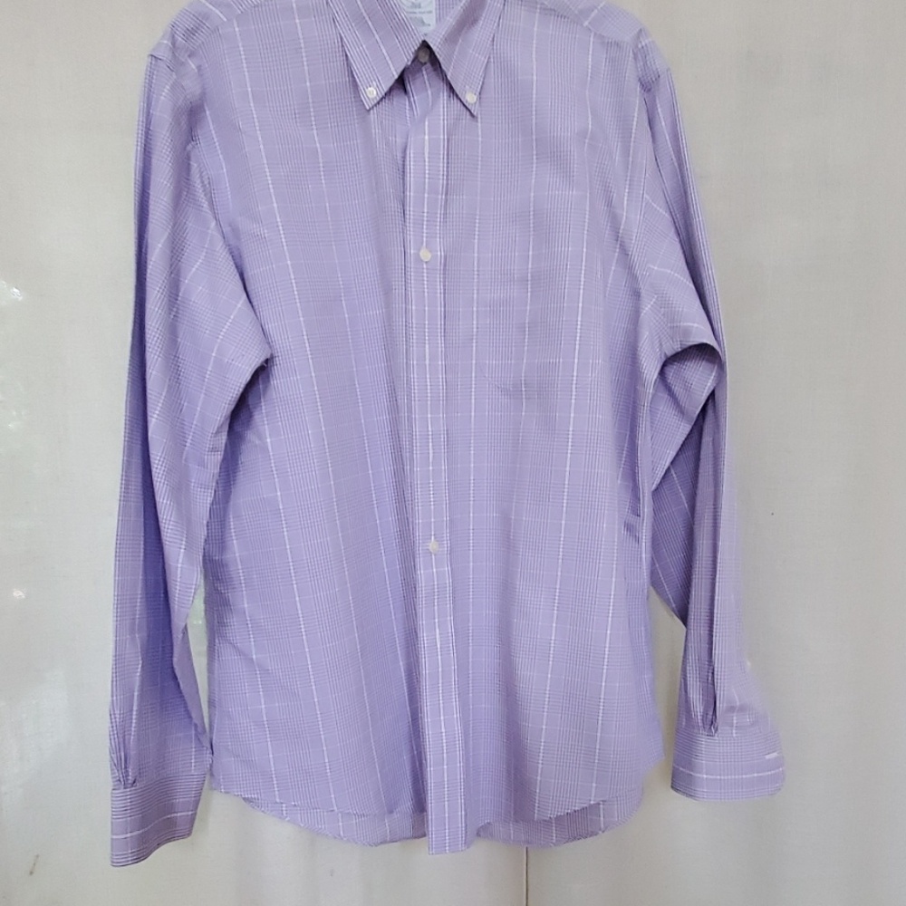 Mens' BROOKS BROTHERS 346 Slim Fit No Iron L Shirt